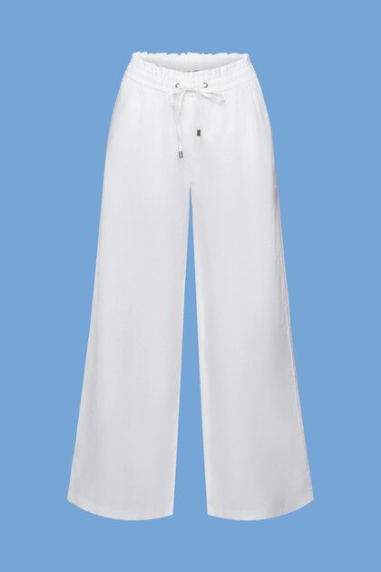 Pantalones de lino de corte ancho