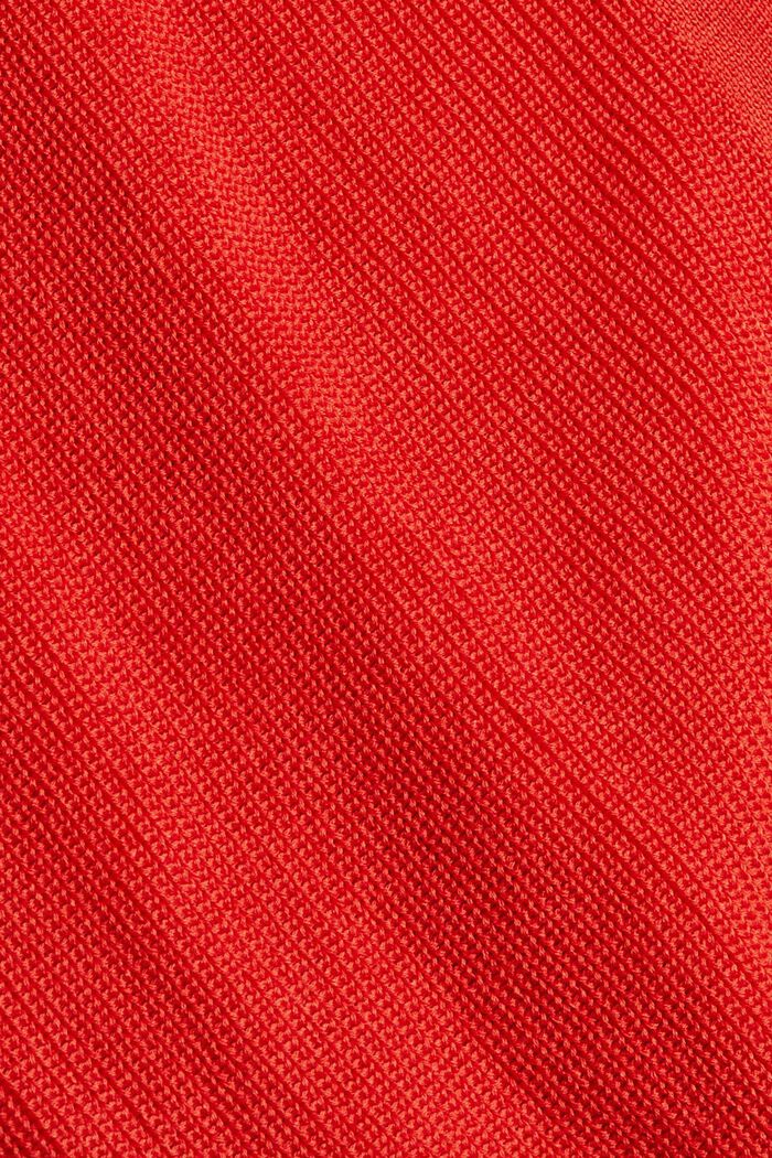 Cárdigan de punto en 100% algodón, ORANGE RED, detail image number 4