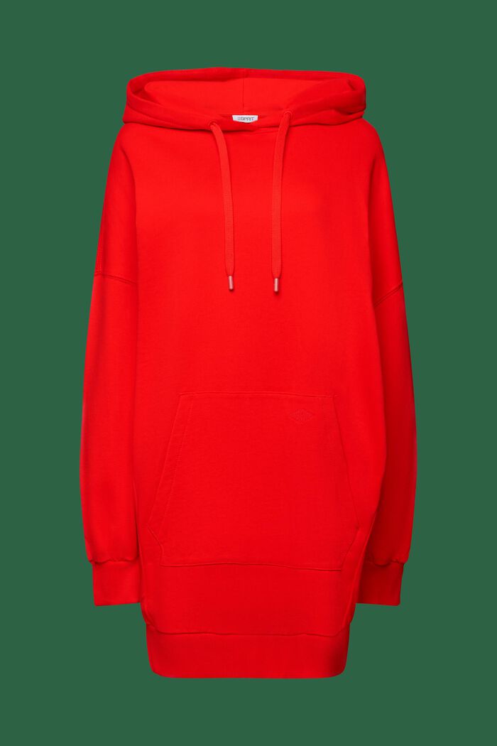Vestido de sudadera oversize con capucha, RED, detail image number 6