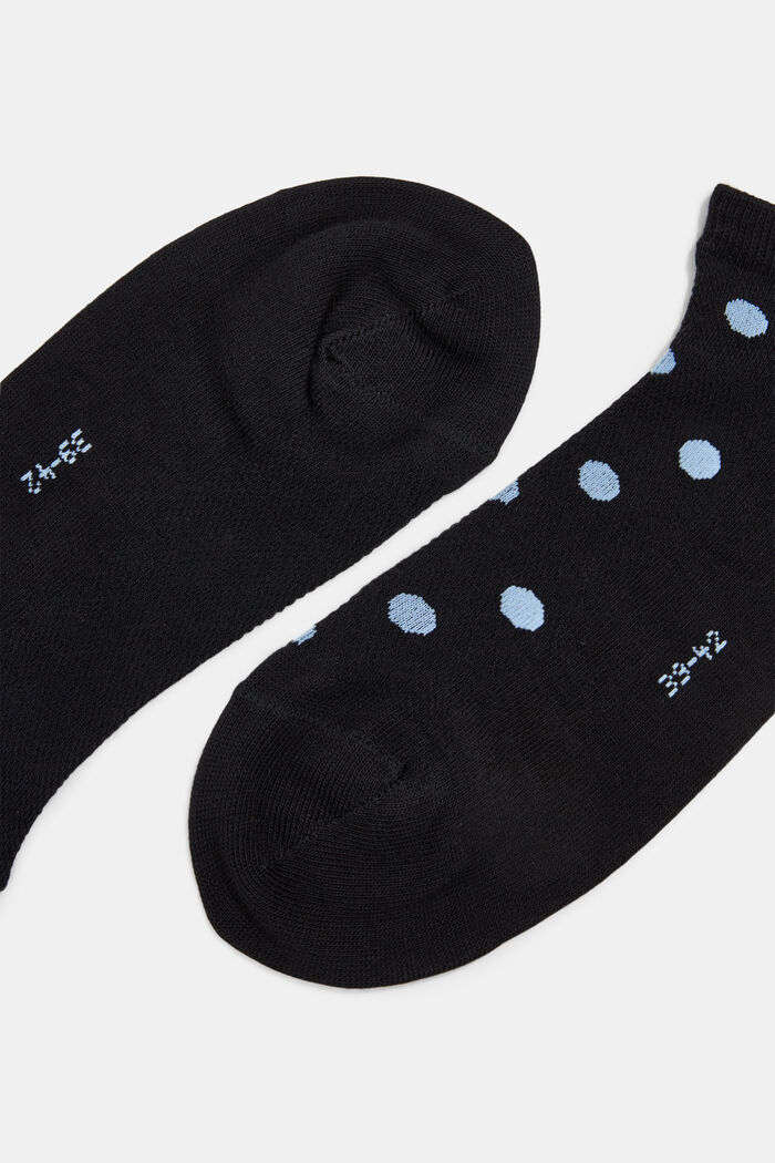 Pack de 2 pares de calcetines para deportivas con malla, algodón ecológico, BLACK, detail image number 1