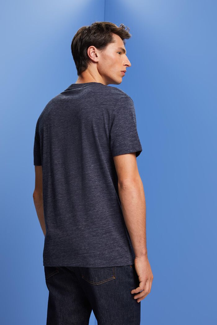 Camiseta de punto y cuello redondo, NAVY, detail image number 3