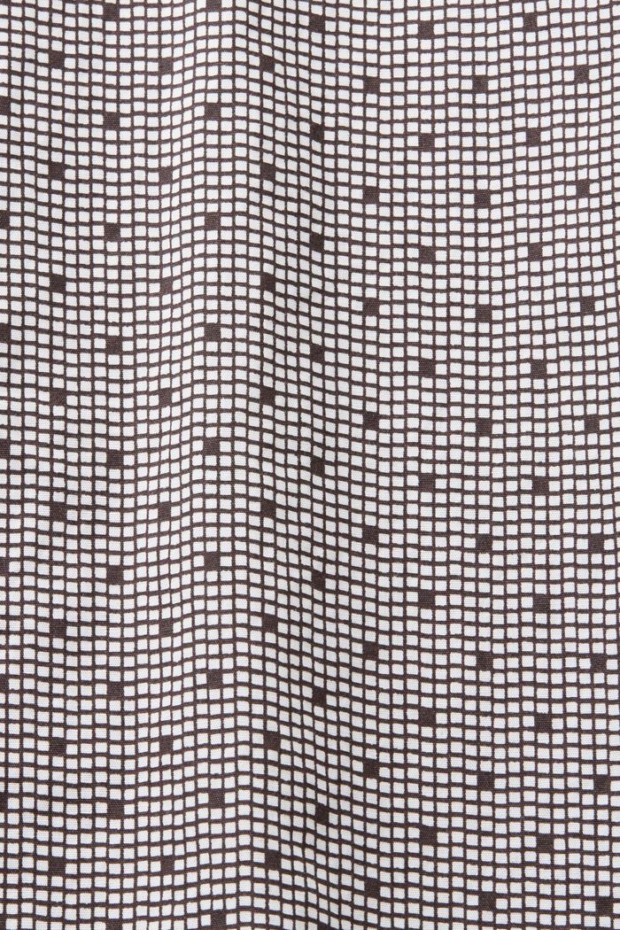 Camisa de cuello abotonado con estampado, 100% algodón, DARK BROWN, detail image number 4