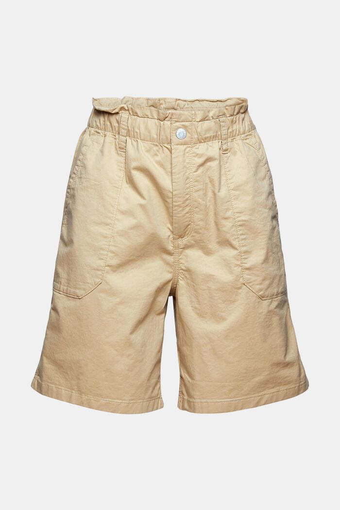 Pantalones cortos ligeros con cintura elástica, SAND, overview