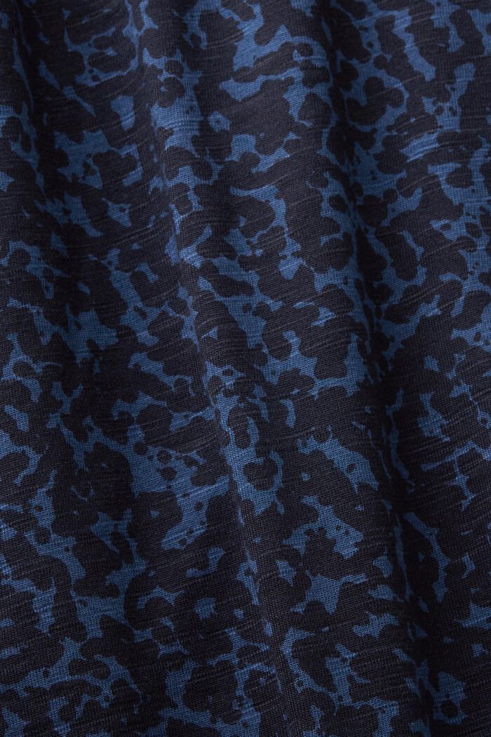 Camiseta de manga larga estampada con lazada, PETROL BLUE, detail image number 4