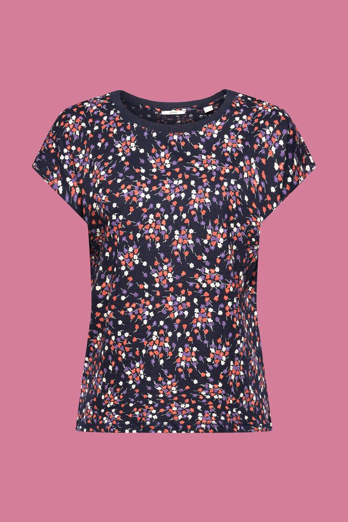 Camiseta sin mangas con estampado floral allover, NAVY, detail image number 6