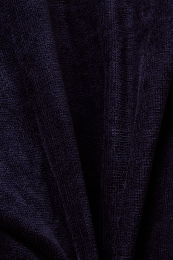 Albornoz de terciopelo, 100% algodón, NAVY BLUE, detail image number 4
