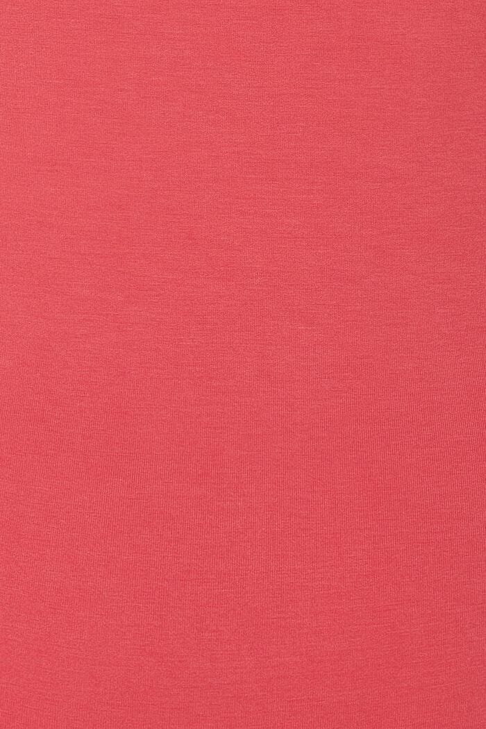 Camiseta con cuello en pico, LENZING™ ECOVERO™, RED, detail image number 5