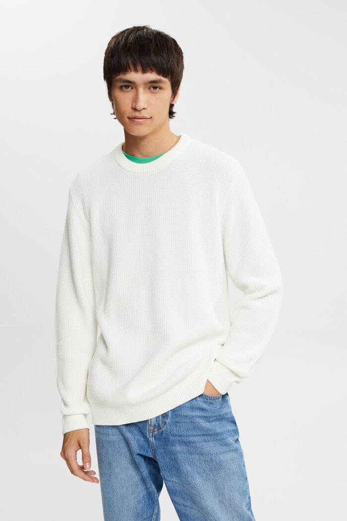 Jersey de algodón puro, OFF WHITE, detail image number 0