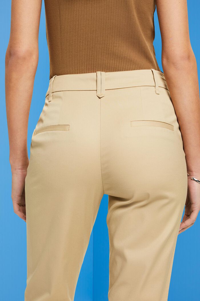 Pantalones de corte ceñido con tiro alto, SAND, detail image number 2
