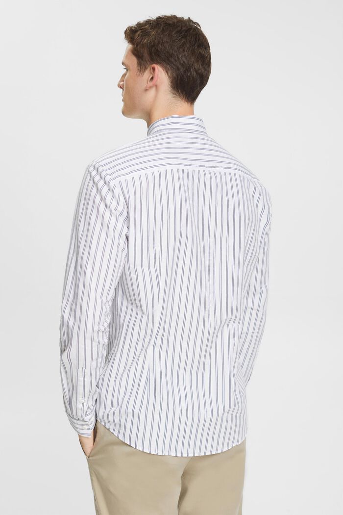 Camisa de cuello abotonado con diseño a rayas, WHITE, detail image number 3