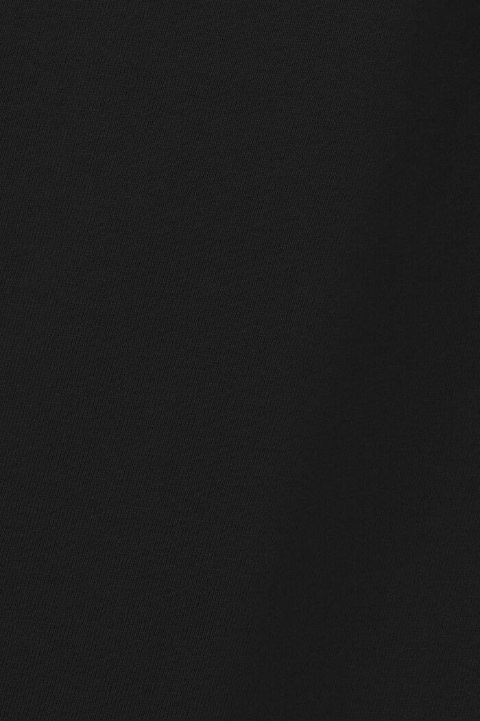 Sudadera unisex de felpa de algodón con logotipo, BLACK, detail image number 5