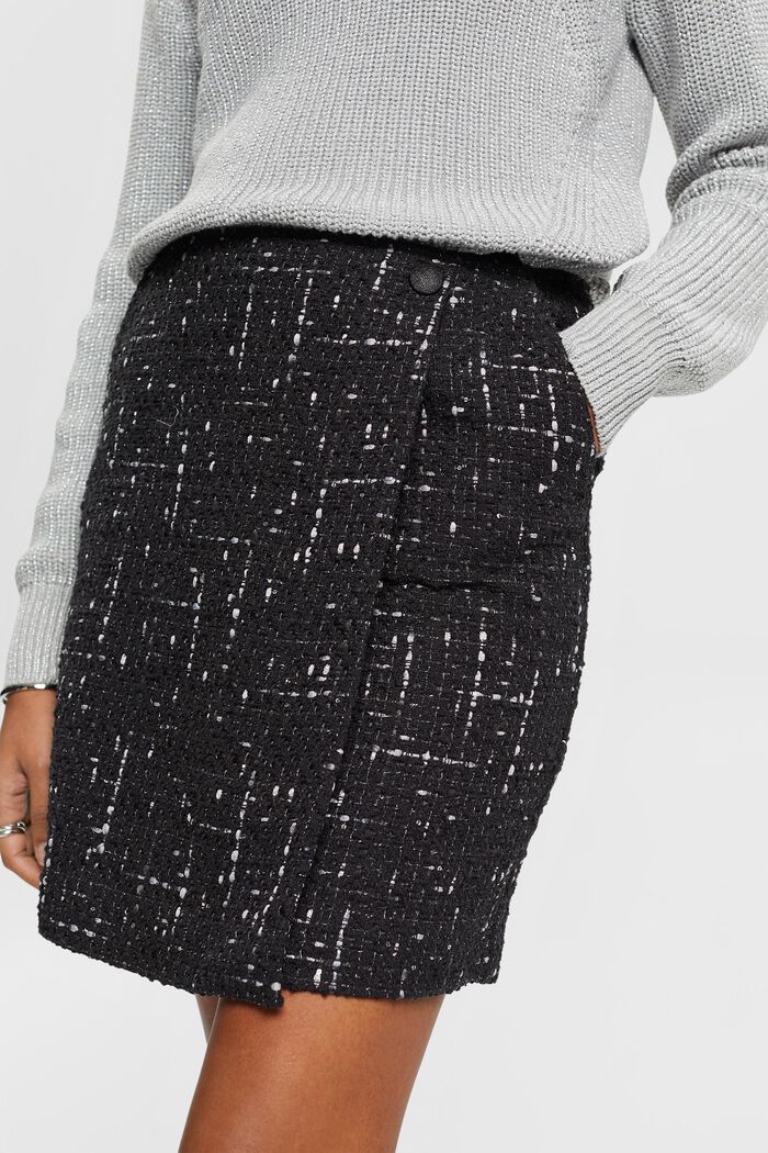 Minifalda de hilo rizado, BLACK, detail image number 2