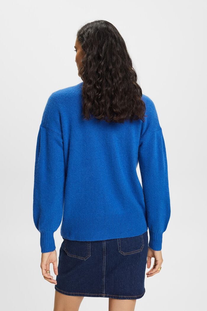 Jersey de cuello alto, BRIGHT BLUE, detail image number 4