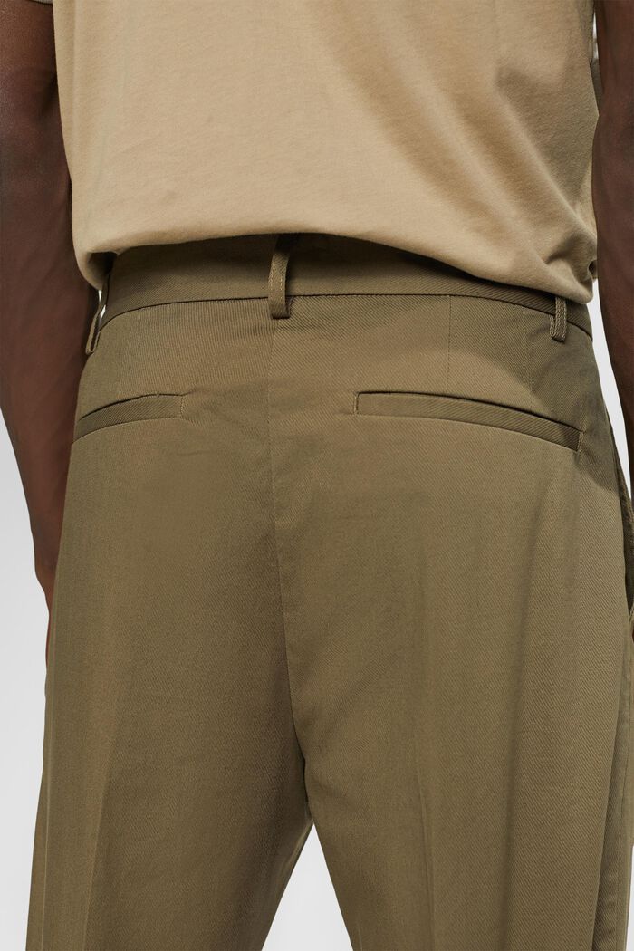 Pantalones chinos con corte holgado, KHAKI GREEN, detail image number 4
