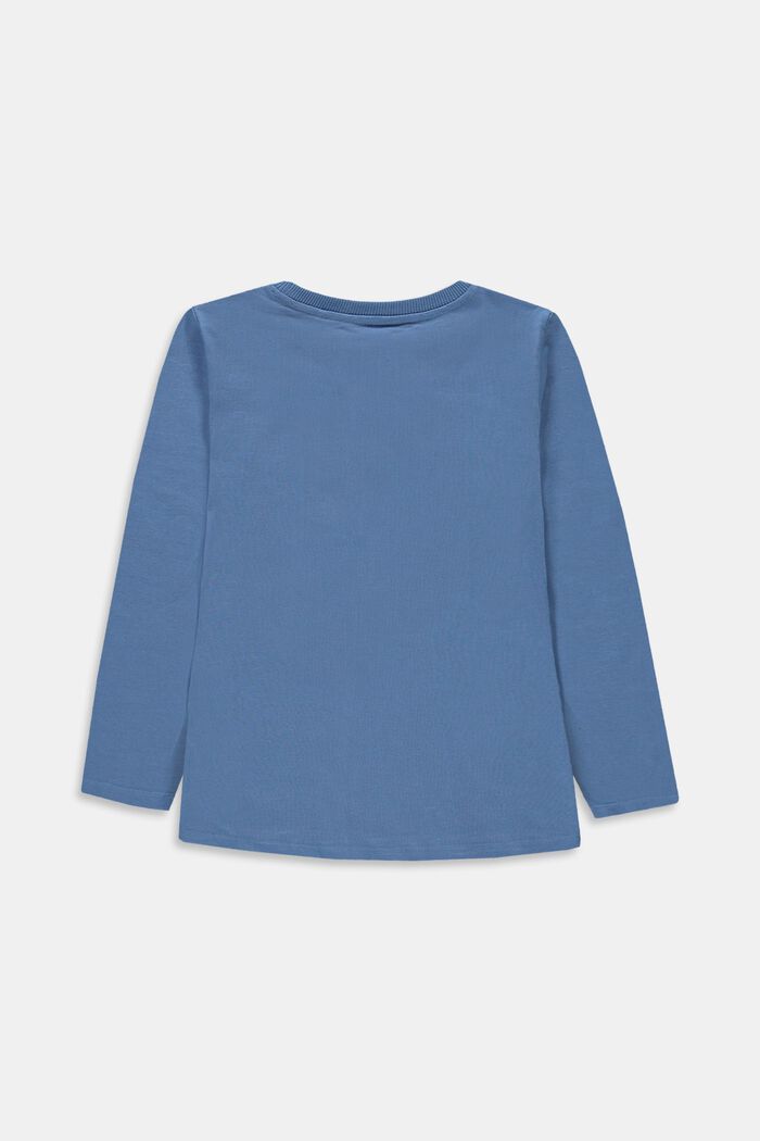 Camiseta de manga larga con bolsillo en el pecho, 100% algodón, LIGHT BLUE, detail image number 1