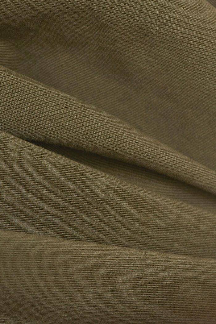 Pantalón chino corto de algodón Pima ecológico con componente elástico, KHAKI GREEN, detail image number 4