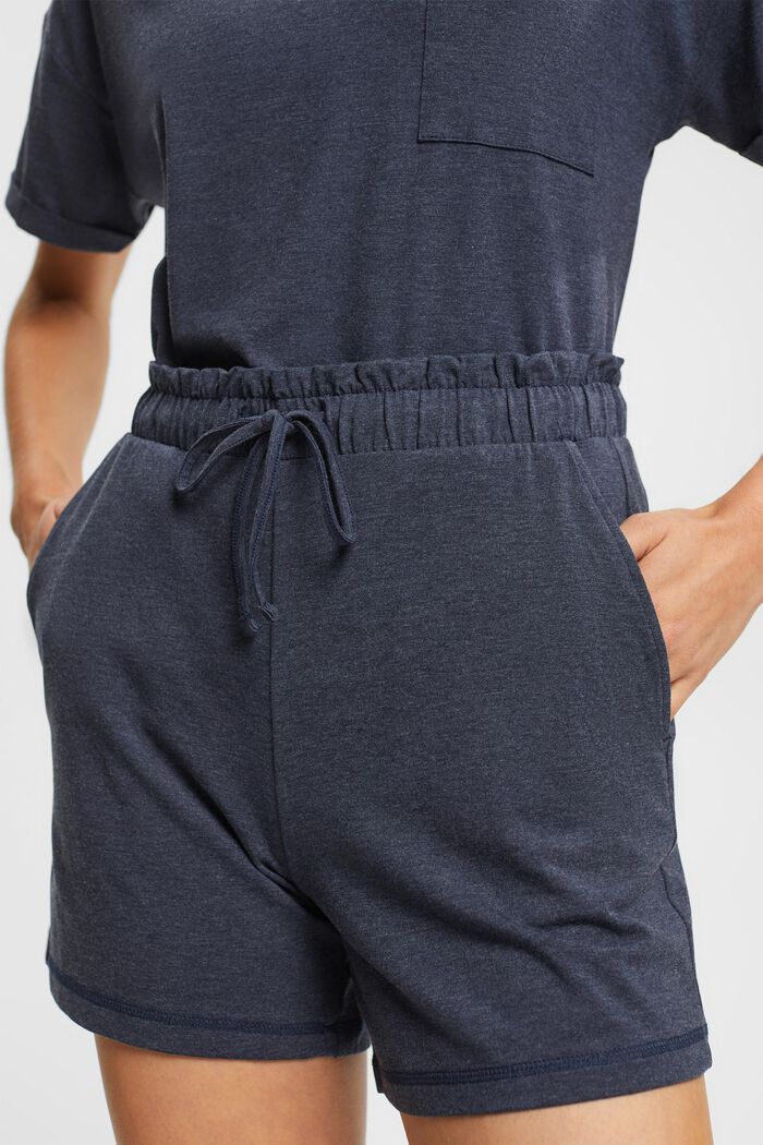 Shorts de jersey con cintura elástica, NAVY, detail image number 2