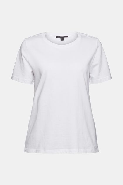 Camiseta básica en 100 % algodón ecológico, WHITE, overview
