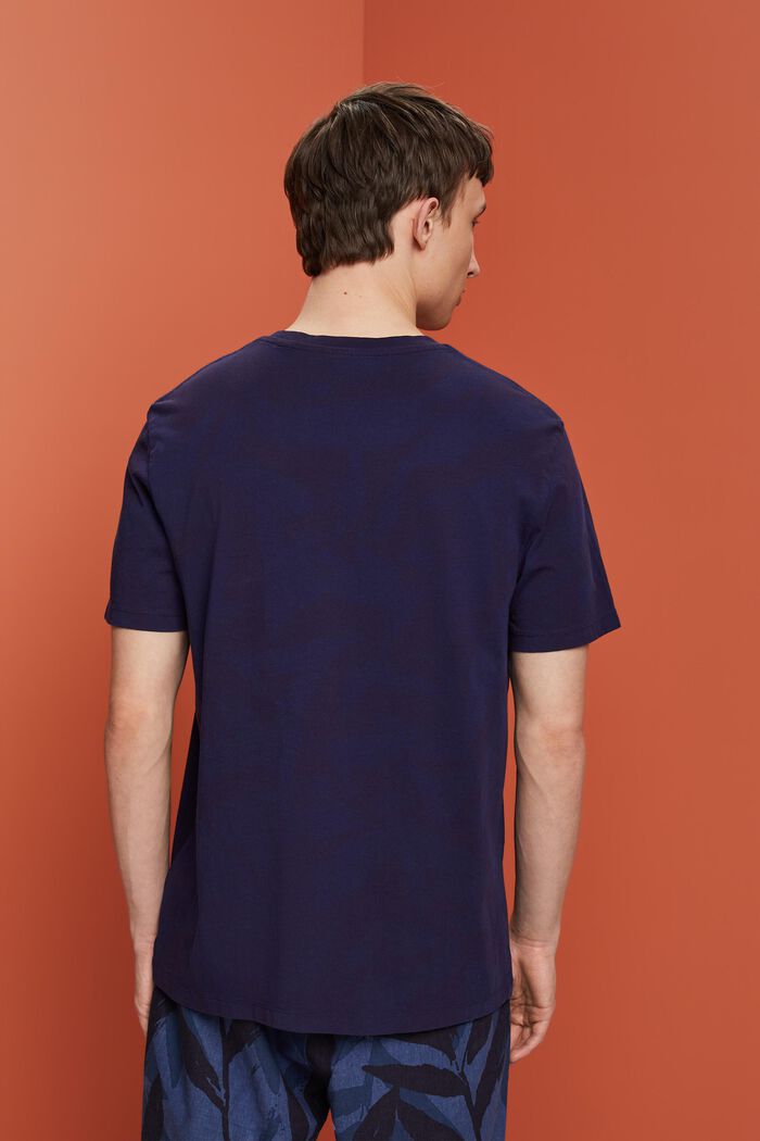 Camiseta de cuello redondo, 100% algodón, DARK BLUE, detail image number 3