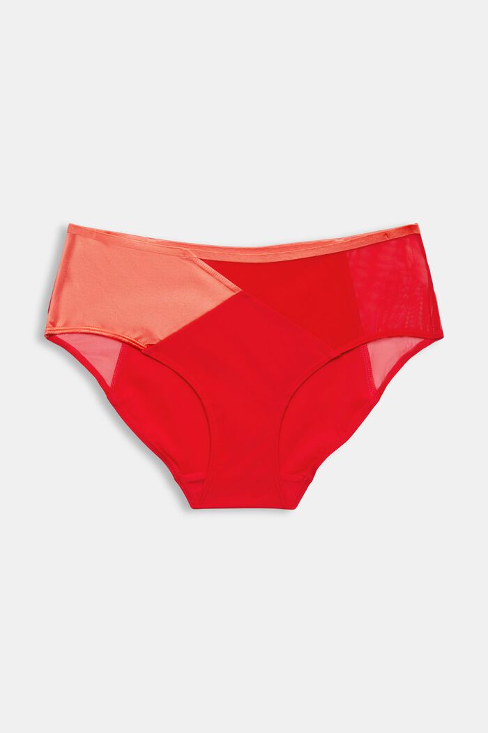 Culotte hipster con diseño de bloques, RED, detail image number 4