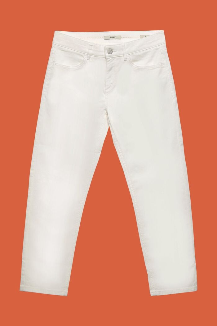Pantalón capri en algodón ecológico, WHITE, detail image number 6