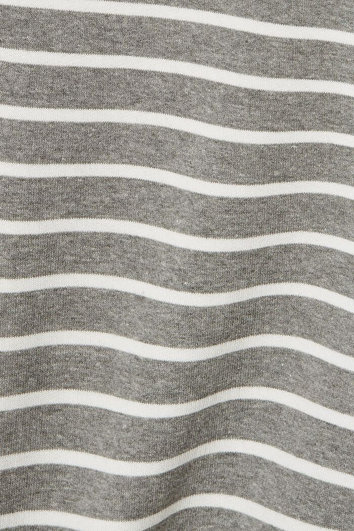 Sudadera con diseño de capas, algodón ecológico, GUNMETAL, detail image number 4