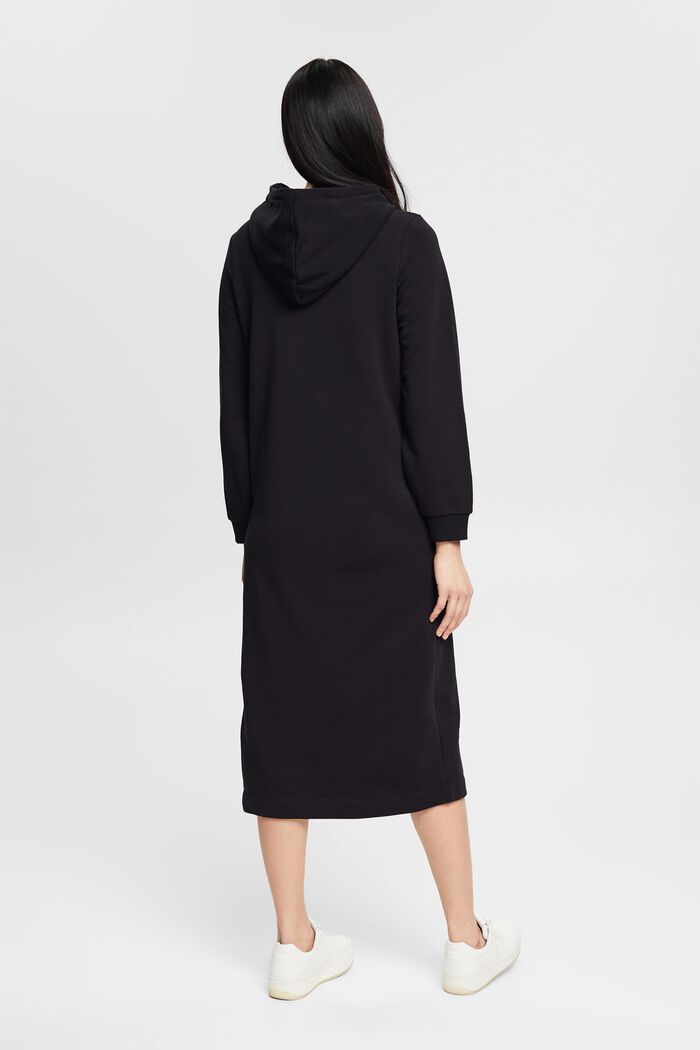 Reciclado: vestido de felpa con capucha, BLACK, detail image number 2