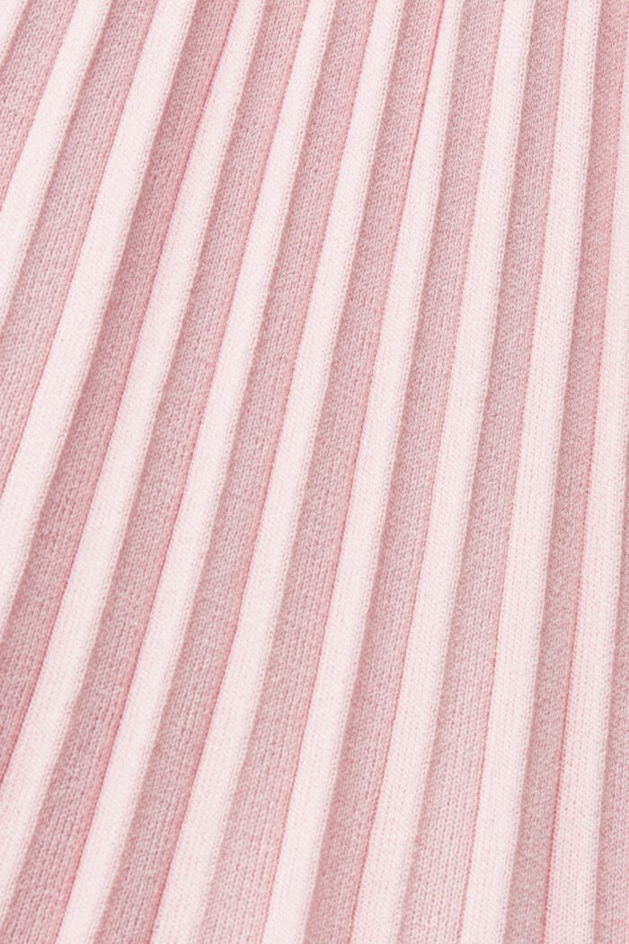 Minivestido plisado con manga larga y escote redondo, PINK, detail image number 5
