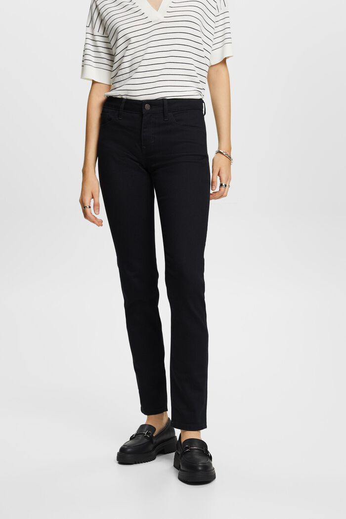 Jeans mid-rise slim fit, BLACK RINSE, detail image number 0