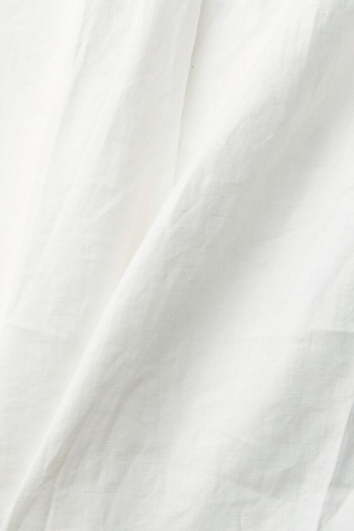 Blusa de 100% lino, WHITE, detail image number 4