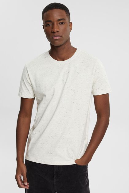 Camiseta de tejido jersey jaspeado, WHITE, overview