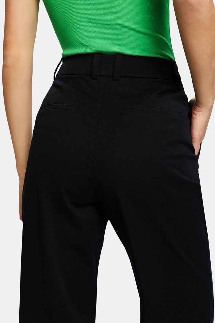 Pantalón chino de pernera amplia, BLACK, detail image number 4