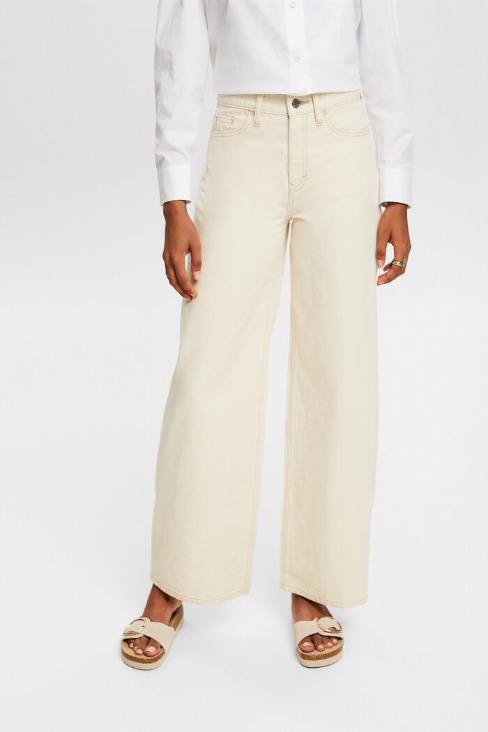 Jeans high-rise retro wide leg, OFF WHITE, detail image number 0