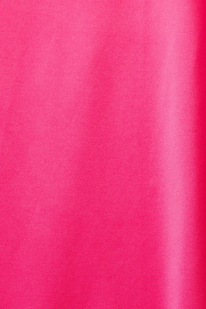 Camiseta deportiva E-DRY con cuello en pico, PINK FUCHSIA, detail image number 4