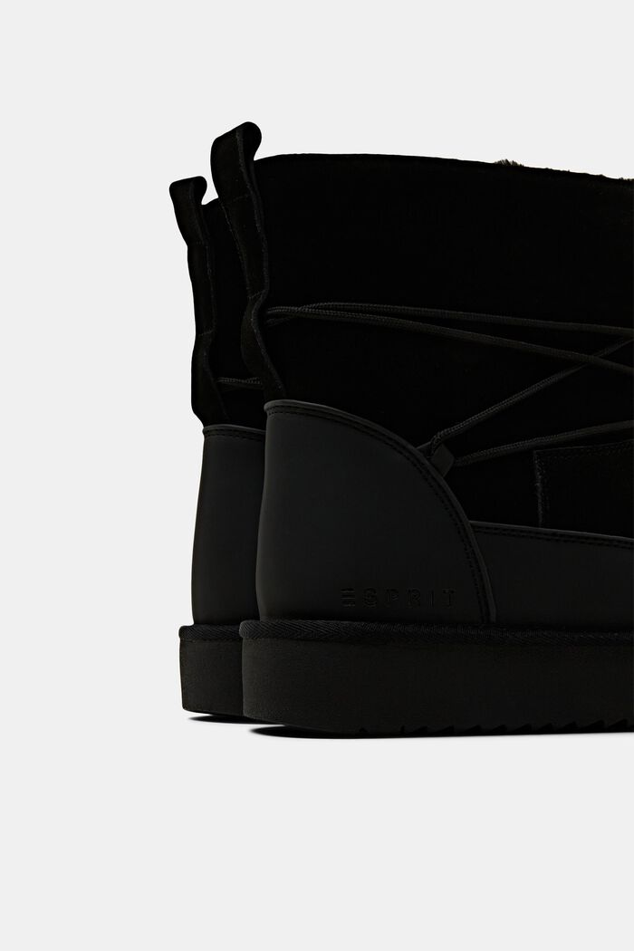 Botas de ante con cordones, BLACK, detail image number 4