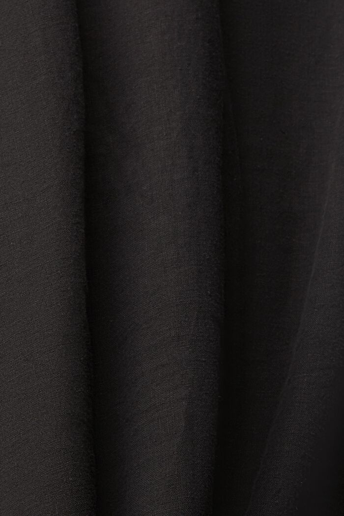 Vestido en 100% lino, BLACK, detail image number 4