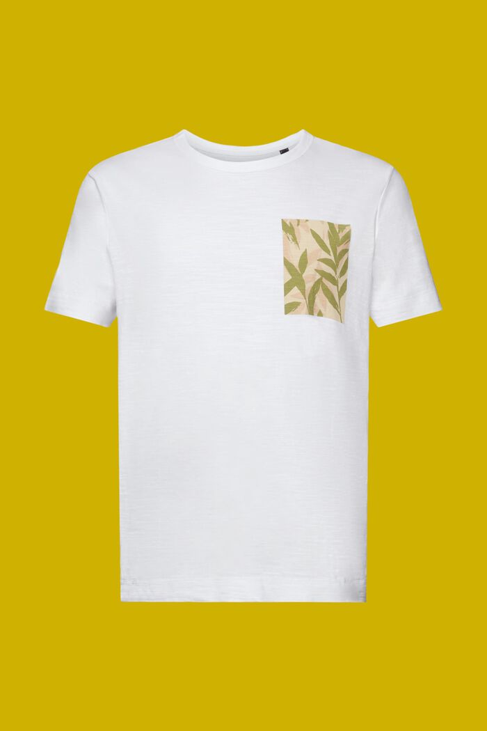 Camiseta de tejido jersey con estampado, 100% algodón, WHITE, detail image number 6