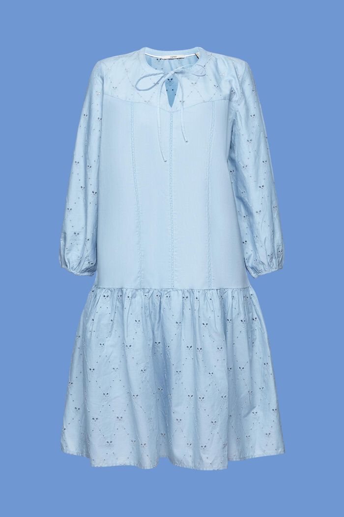 Vestido bordado, 100 % algodón, LIGHT BLUE LAVENDER, detail image number 5