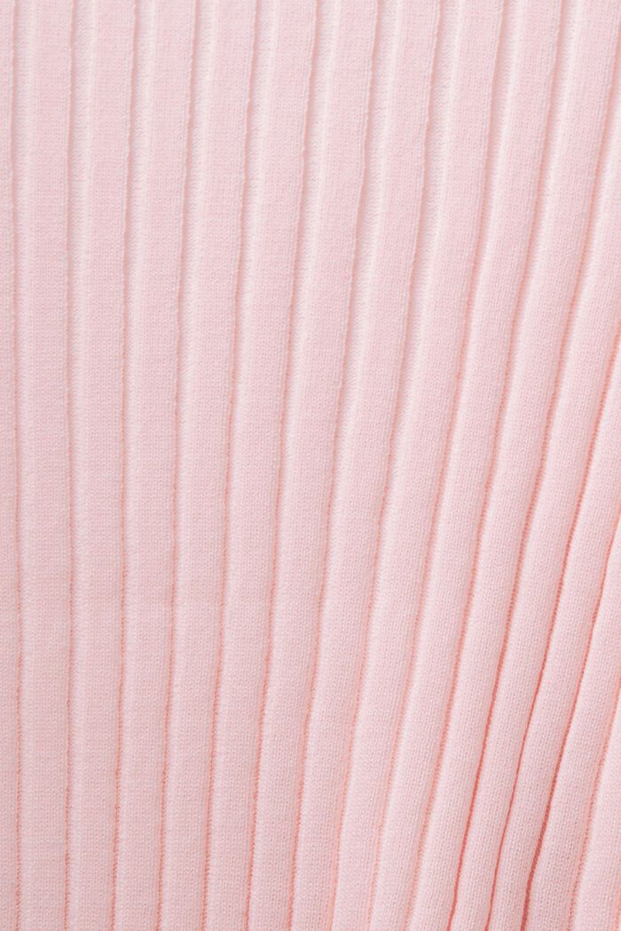 Jersey de canalé con bloques de color, PASTEL PINK, detail image number 4