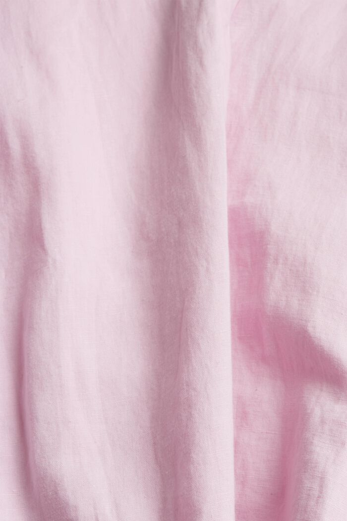 Blusa oversize en mezcla de lino, PINK, detail image number 4