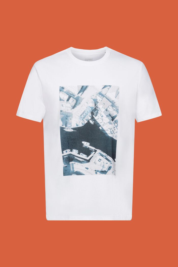 Camiseta de punto estampada, 100% algodón, WHITE, detail image number 6