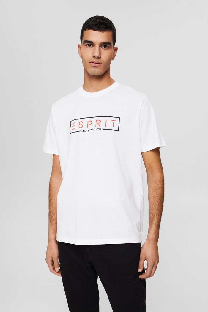 Camiseta de jersey con logotipo, 100% algodón, WHITE, detail image number 0