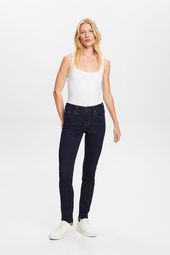 Reciclados: jeans mid-rise slim fit elásticos, BLUE RINSE, detail image number 5