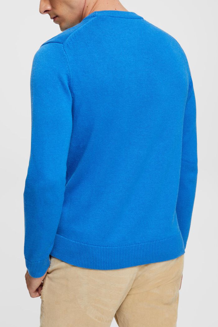 Jersey en punto de algodón sostenible, BRIGHT BLUE, detail image number 3