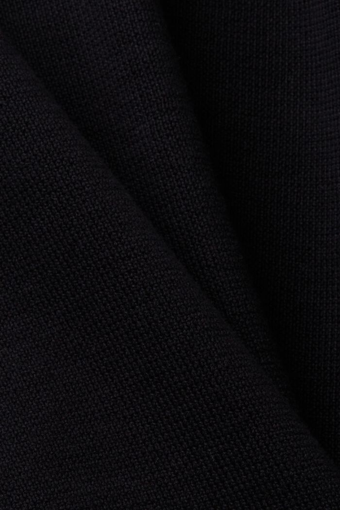 Cárdigan de cremallera, 100 % algodón, BLACK, detail image number 5