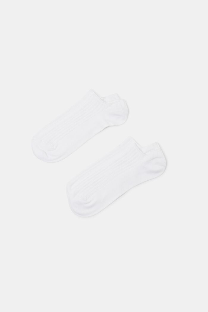 Pack de 2 pares de calcetines tobilleros de canalé, WHITE, detail image number 0