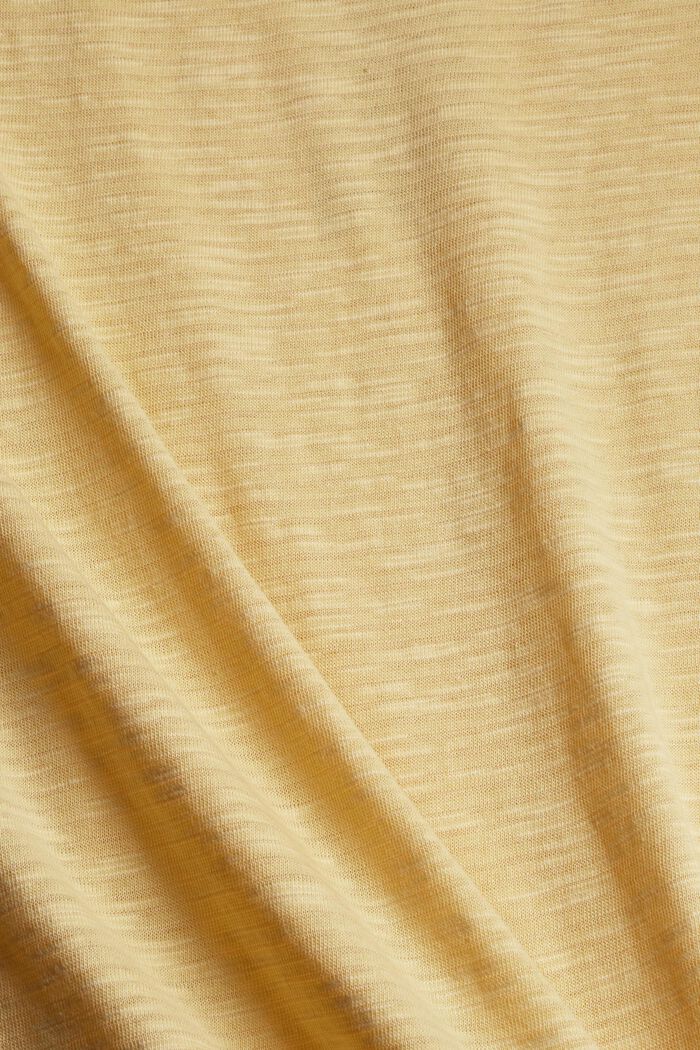 Camiseta de punto en mezcla de algodón ecológico, DUSTY YELLOW, detail image number 4