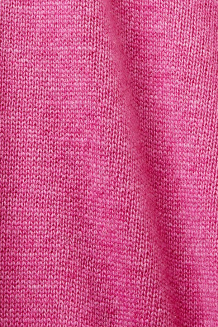 Jersey en mezcla de lana con cuello alto, PINK FUCHSIA, detail image number 5