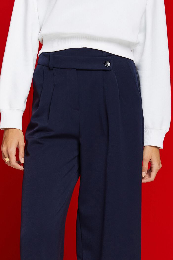 Pantalón culotte con mezcla de viscosa, NAVY, detail image number 2