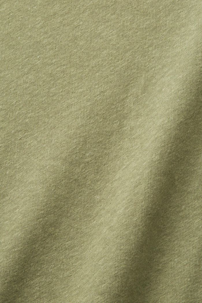 Camisa en mezcla de algodón y lino, LIGHT KHAKI, detail image number 5